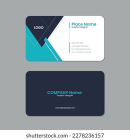 Vector business card, Printable horizontal and Vertical double sided corporate visiting card template