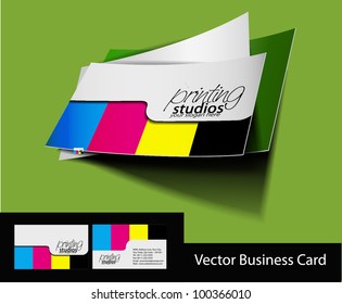 vector business card set