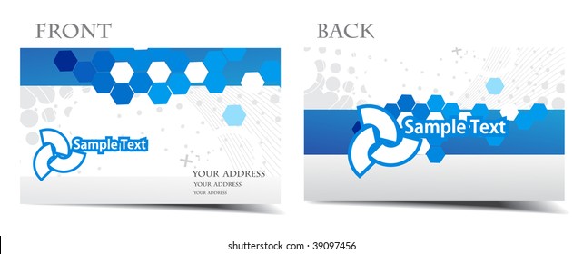 vector business card set