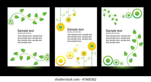 vector business card set