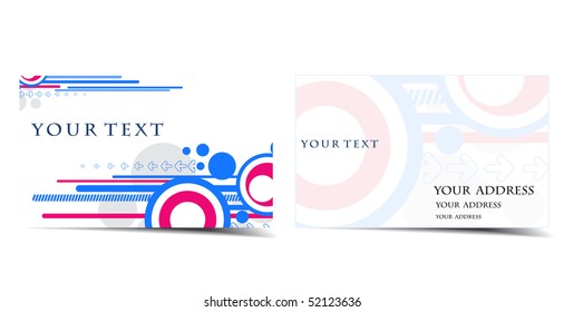 vector business card set.