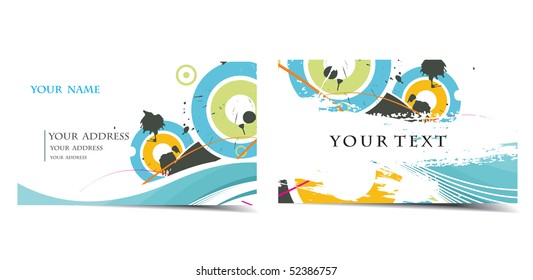 vector business card set,