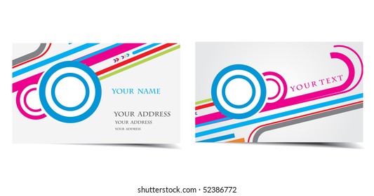 vector business card set