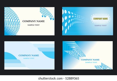 vector business card set