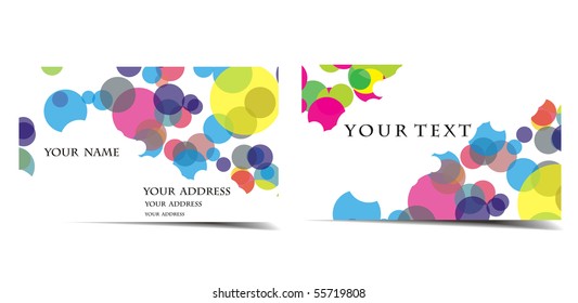 vector business card set,