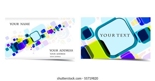 vector business card set,