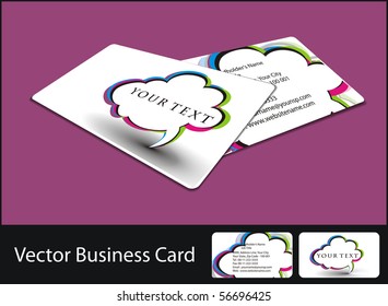 vector business card set,