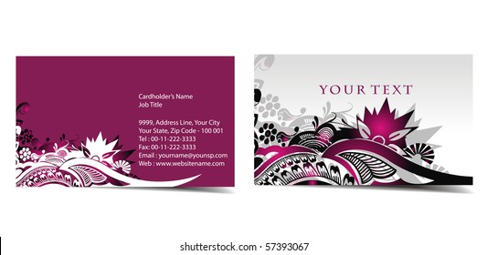 vector business card set.