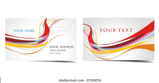 vector business card set.