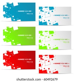 Vector business card set