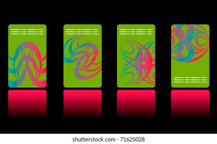 vector business card set