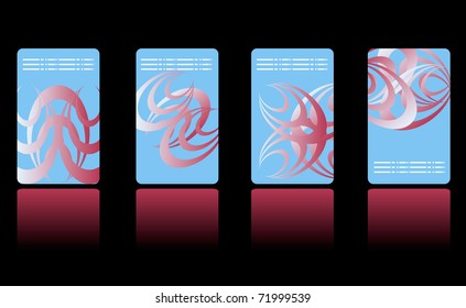 vector business card set