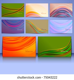 vector business card set