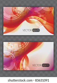 vector business card set