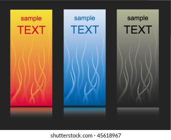 Vector business card set with abstract  flames