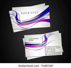vector business card set, elements for design.