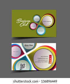 vector business card set, isolated with soft shadow design.