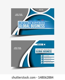 vector business card set, isolated with soft shadow design 