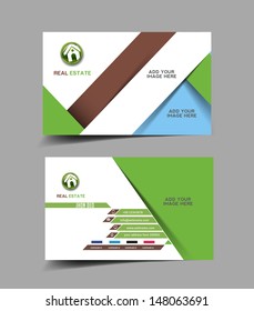 vector business card set, isolated with soft shadow design