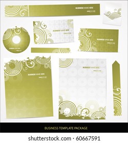 Vector business card set and letterhead