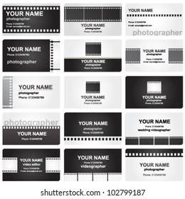 Vector business card set for photographers