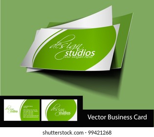 vector business card set  with presentation design.