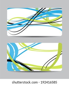 Vector business card set for your design, abstract Illustration.
