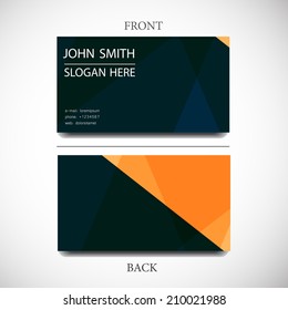 Vector business card with space for text