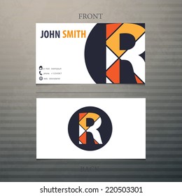 Vector business card template