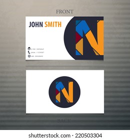 Vector business card template