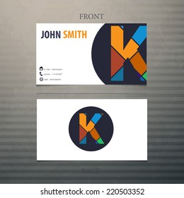 Vector business card template