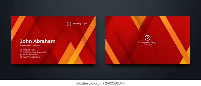 vector business card template with abstract shapes