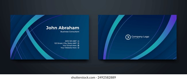 Plantilla de tarjeta de visita de Vector con Formas abstractas