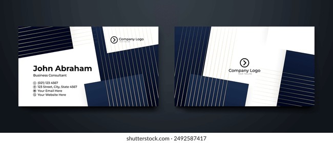 Plantilla de tarjeta de visita de Vector con Formas abstractas