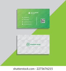 plantilla de tarjeta de negocio vectorial, tarjeta de negocios limpia y moderna 