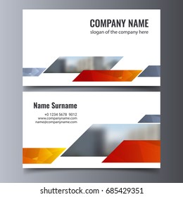 Vector business card template. Creative corporate identity layout.