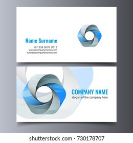 Vector business card template. Creative corporate identity layout.