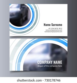 Vector business card template. Creative corporate identity layout.