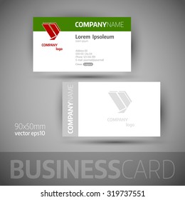 Vector business card template. Design elements.