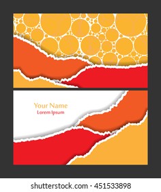 Vector business card template. Elements for design. Eps10 vector illustration