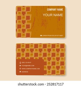 Vector business card template. Geometric blank layout. Company banner. Corporate background. Modern flat style.