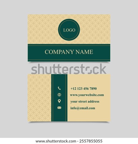 Vector business card template with geometric print for salons, shops, spas, cosmetologists.