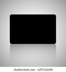 Vector business card template. Gift card or discount or credit card template with black background. Electronics shop, computer agency, technology store discount, men clothes shop voucher coupon