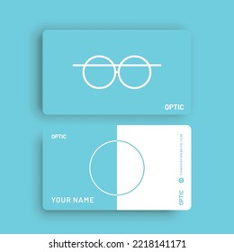 Vector business card template with glass store logo