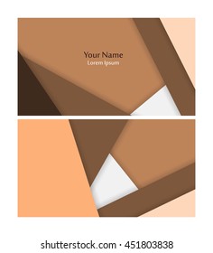 Vector business card template in material design style. Elements for design. Eps10 vector illustration