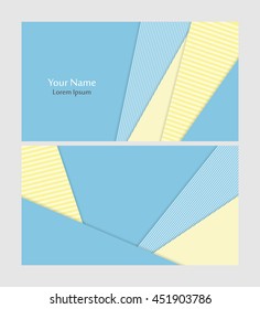 Vector business card template in material design style. Elements for design. Eps10 vector illustration