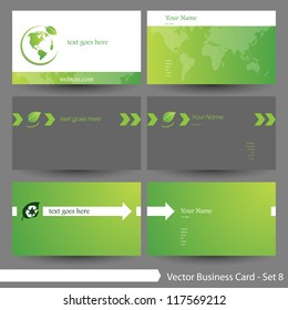 Vector business card template set: Environment & tree theme business card template (Part 8) Â?Â? please visit my gallery for more business card designs