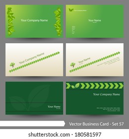 Vector business card template set: Environmental, beauty, health & wellness theme graphic design element for cards & background (Part 57)