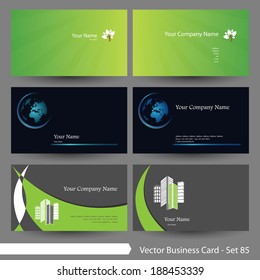Vector business card template set: Real estate, building, corporate and environment graphic design elements for cards & background (Part 85)