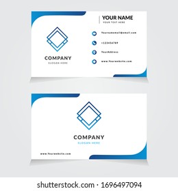 Vector Business card template. Simple ID Card for Your Business. Personal identity. modern design concept. flat design. Vector abstract creative shape background.